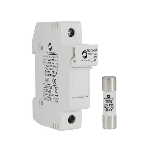 CE TUV WSPV-32B 1000V DC 10A  SOLAR PV FUSE with FUSE HOLDER