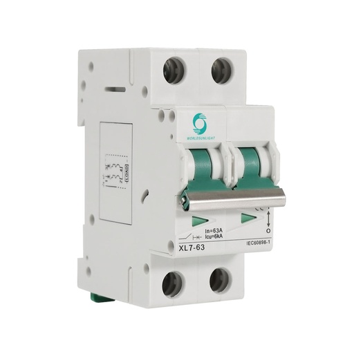 CE IEC XL7-63 2P DC 500V 10A SOLAR PV MCB circuit breaker